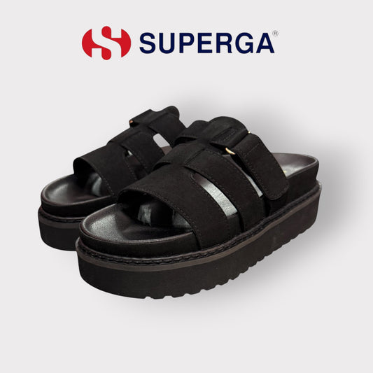 SUPERGA- Scarpe Donna, con zeppa, col.Nero