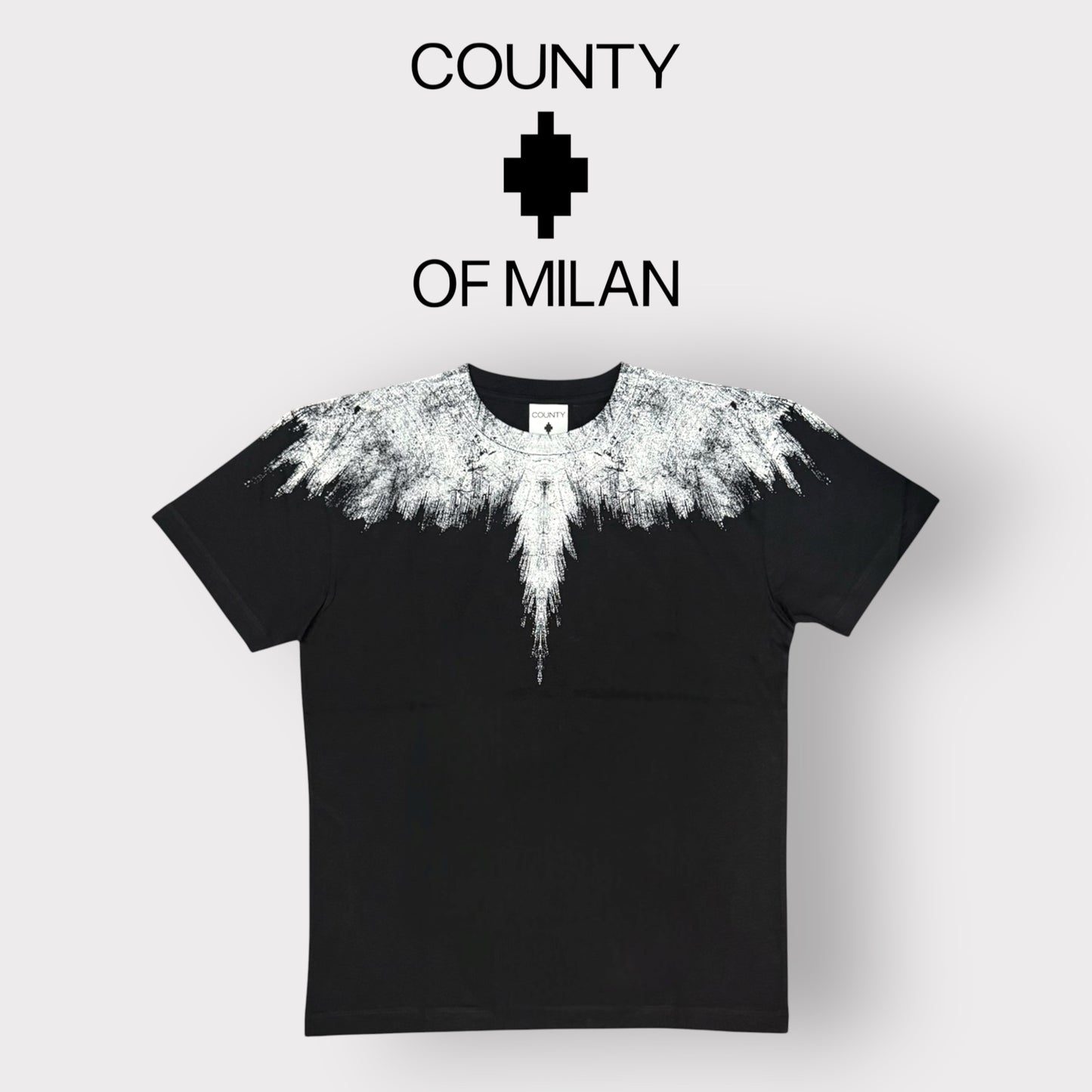 COUNTY OF MILAN- T-Shirt Uomo, (veste comoda), Col.Nero