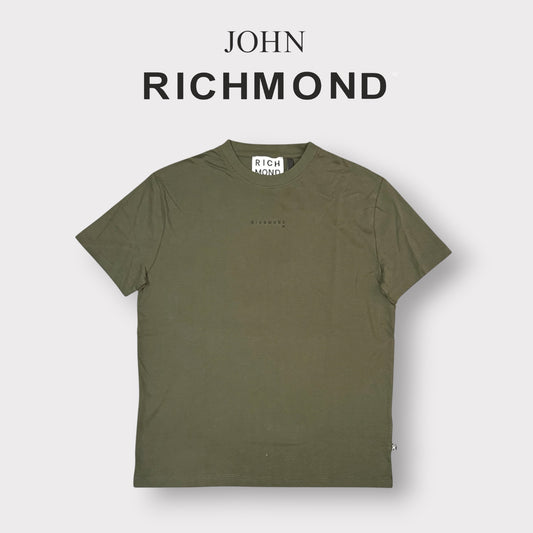 RICHMOND - T-SHIRT UOMO, con logo frontale ricamato, Col.Verde