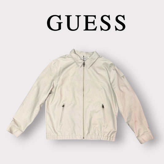 GUESS - Giubbotto Uomo, foderato con collo camicia, Col.Beige