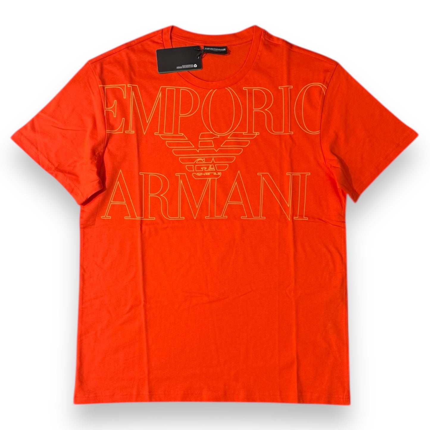 T-shirt EMPORIO ARMANI, con stampa frontale, Col.Arancione