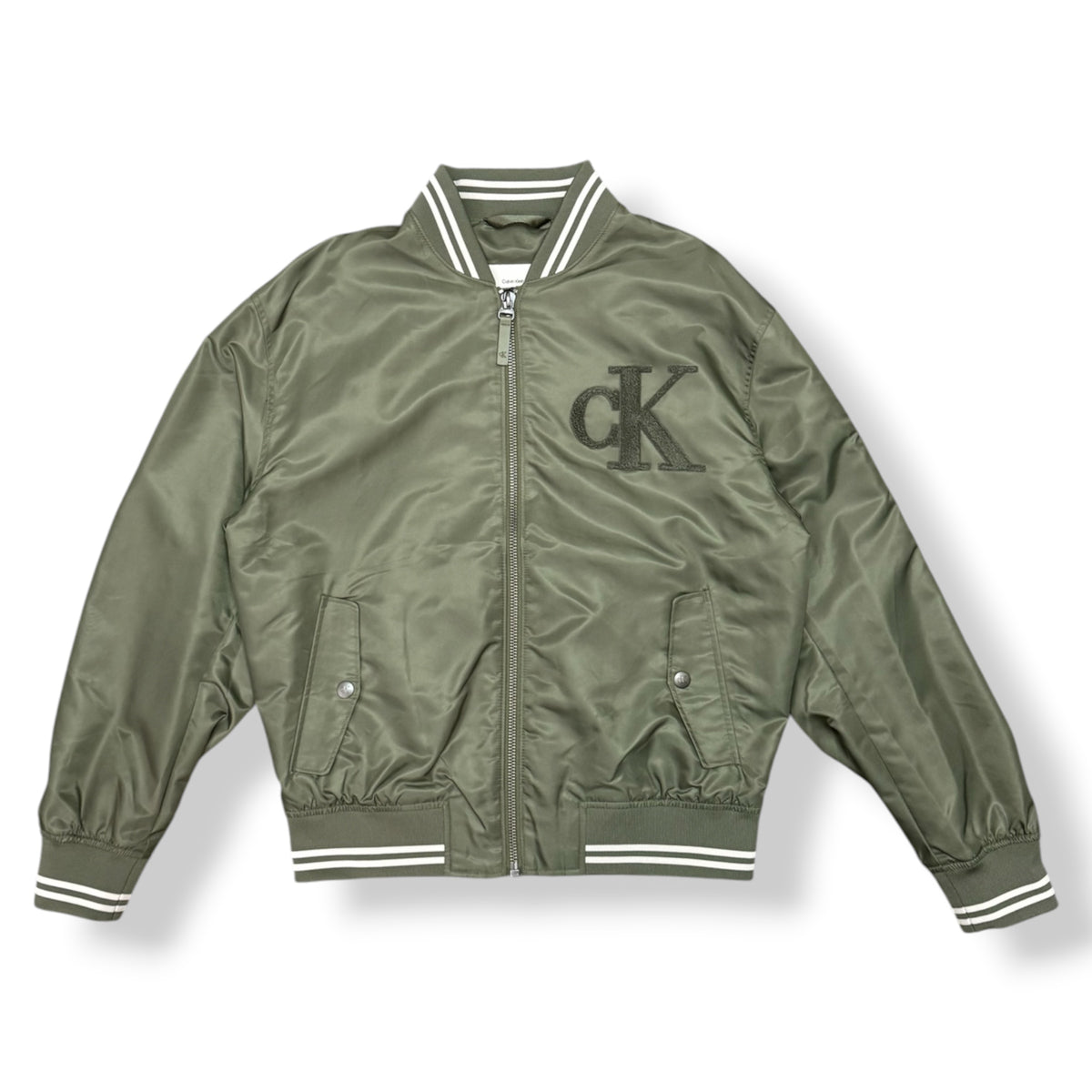 CALVIN KLEIN- Giubbotto Uomo, mod.Varsity Jacket, col.Verde