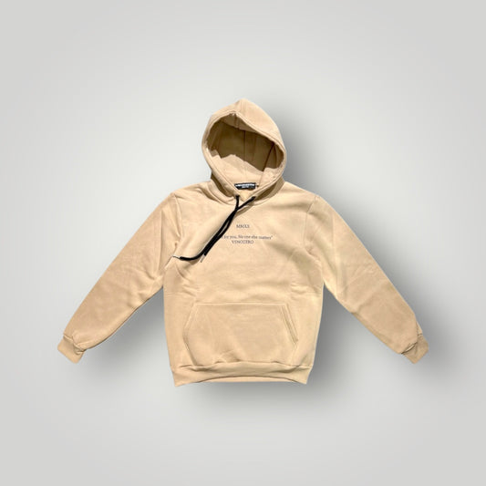 Felpa VSNOZERO Uomo con cappuccio con stampa frontale, tex.felpato, col.Beige