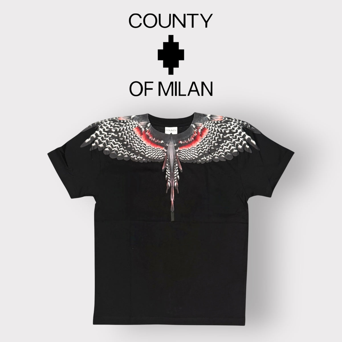 COUNTY OF MILAN- T-Shirt Uomo, (veste comoda), Col.Nero
