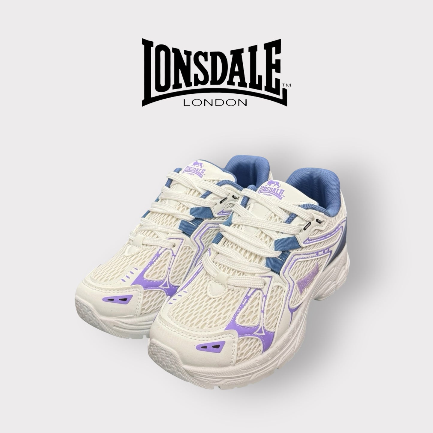 LONSDALE- Scarpe Donna, Col.White/Sky/Pink
