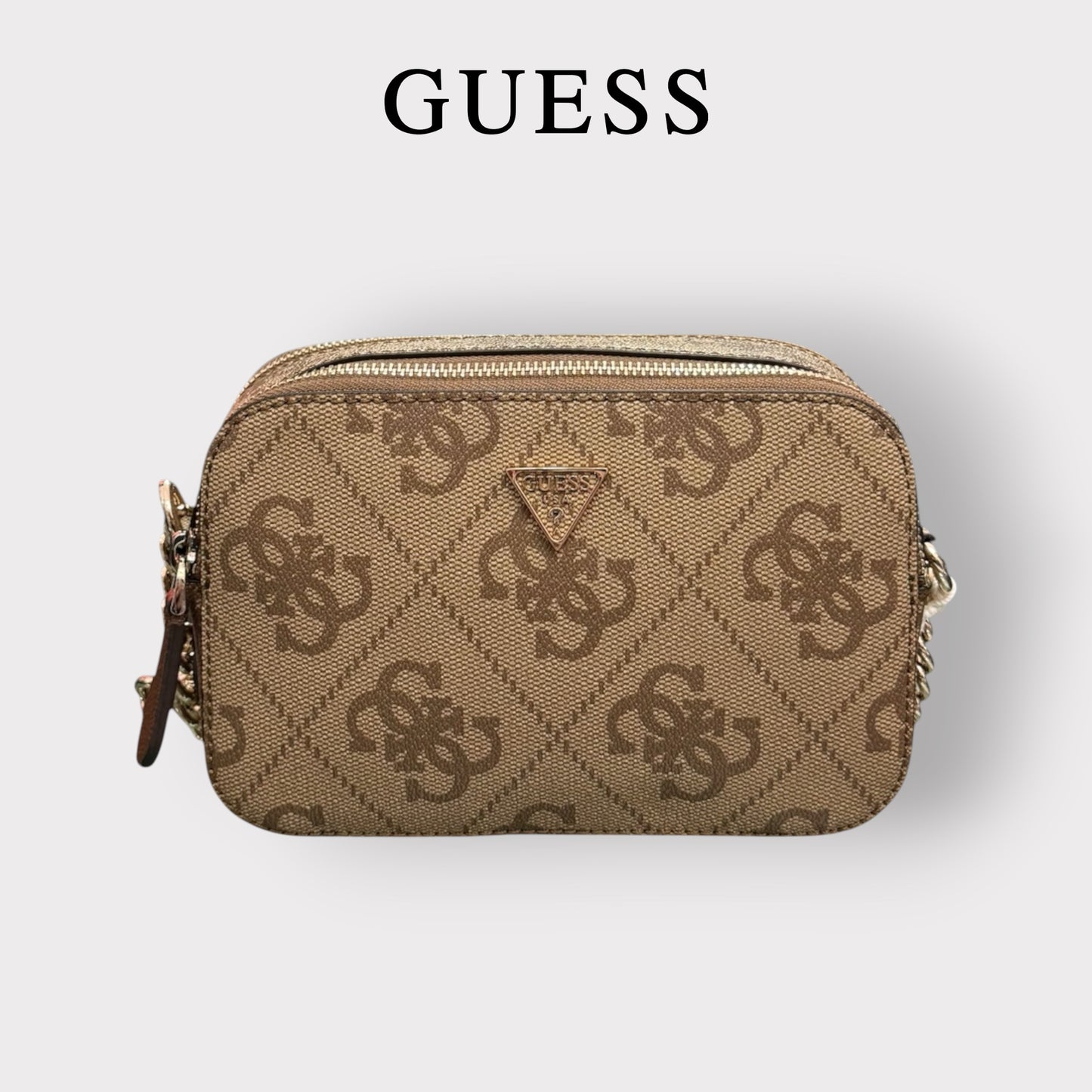 GUESS- Borsa Donna, Group:NOELLE II, Col.LATTE LOGO/BROWN
