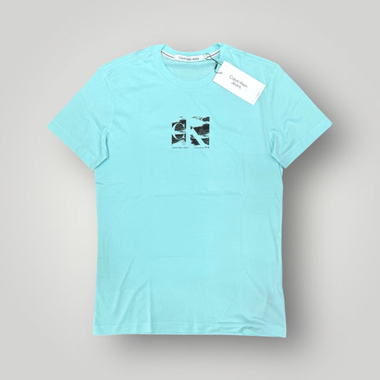 T-shirt CALVIN KLEIN, con stampa frontale, Col. Blue tint