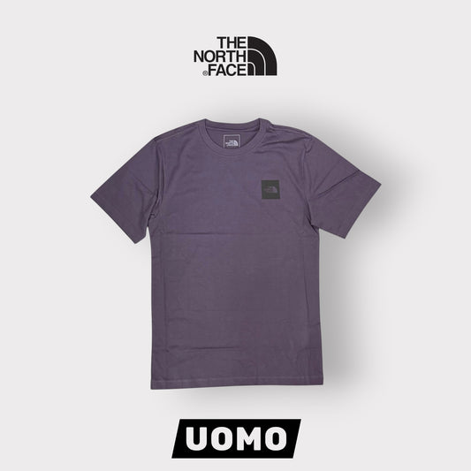 THE NORTH FACE- T-Shirt Uomo con logo stampato quadrato lato cuore, Col.Viola