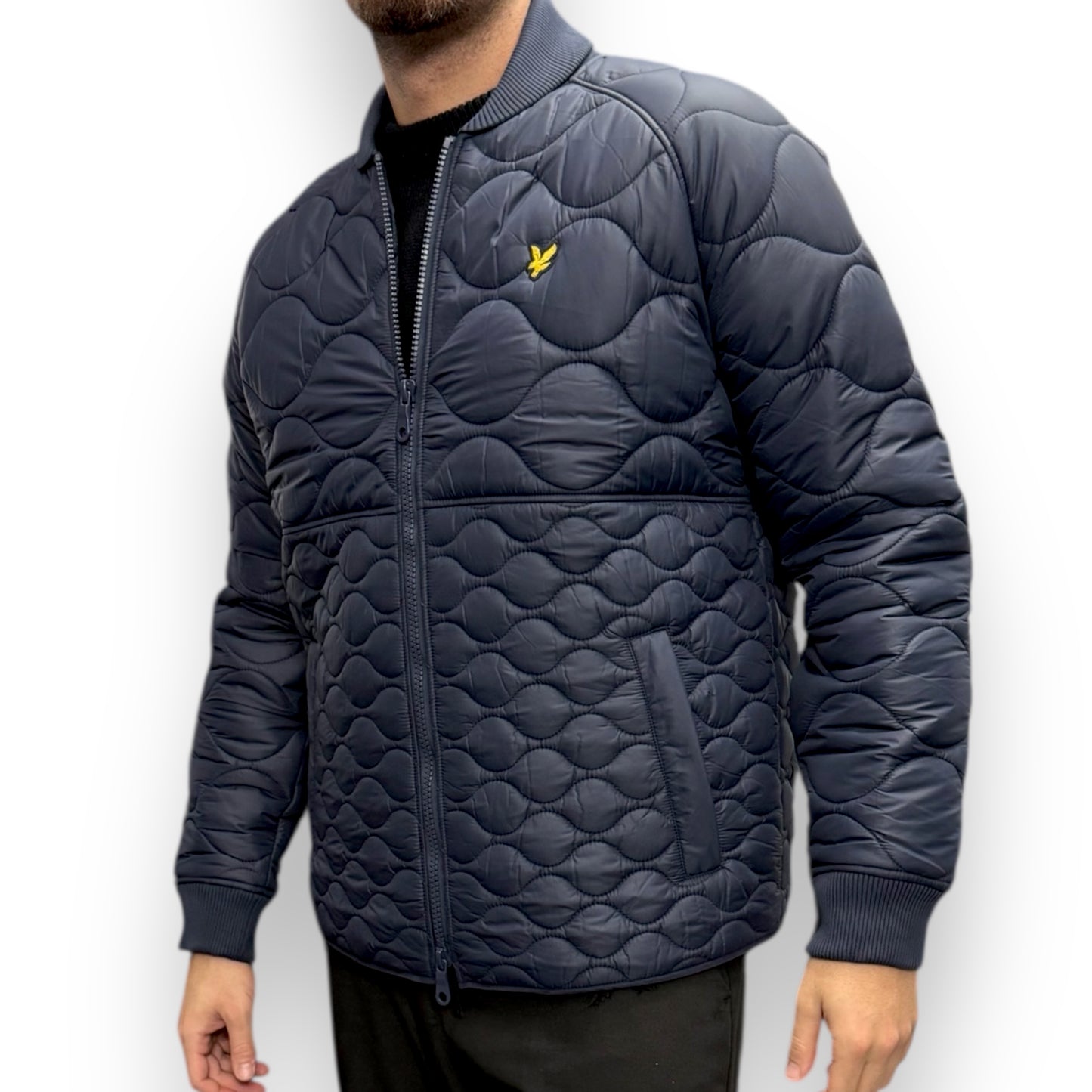 Giubbotto  LYLE&SCOTT mod.trama ad onde, Col.Blu