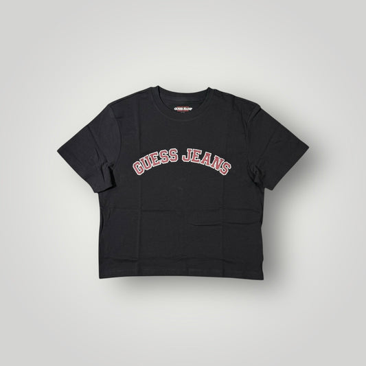 T-shirt GUESS JEANS con logo centrale ,BoxyFit , Col.Nero (GUESS JEANS)