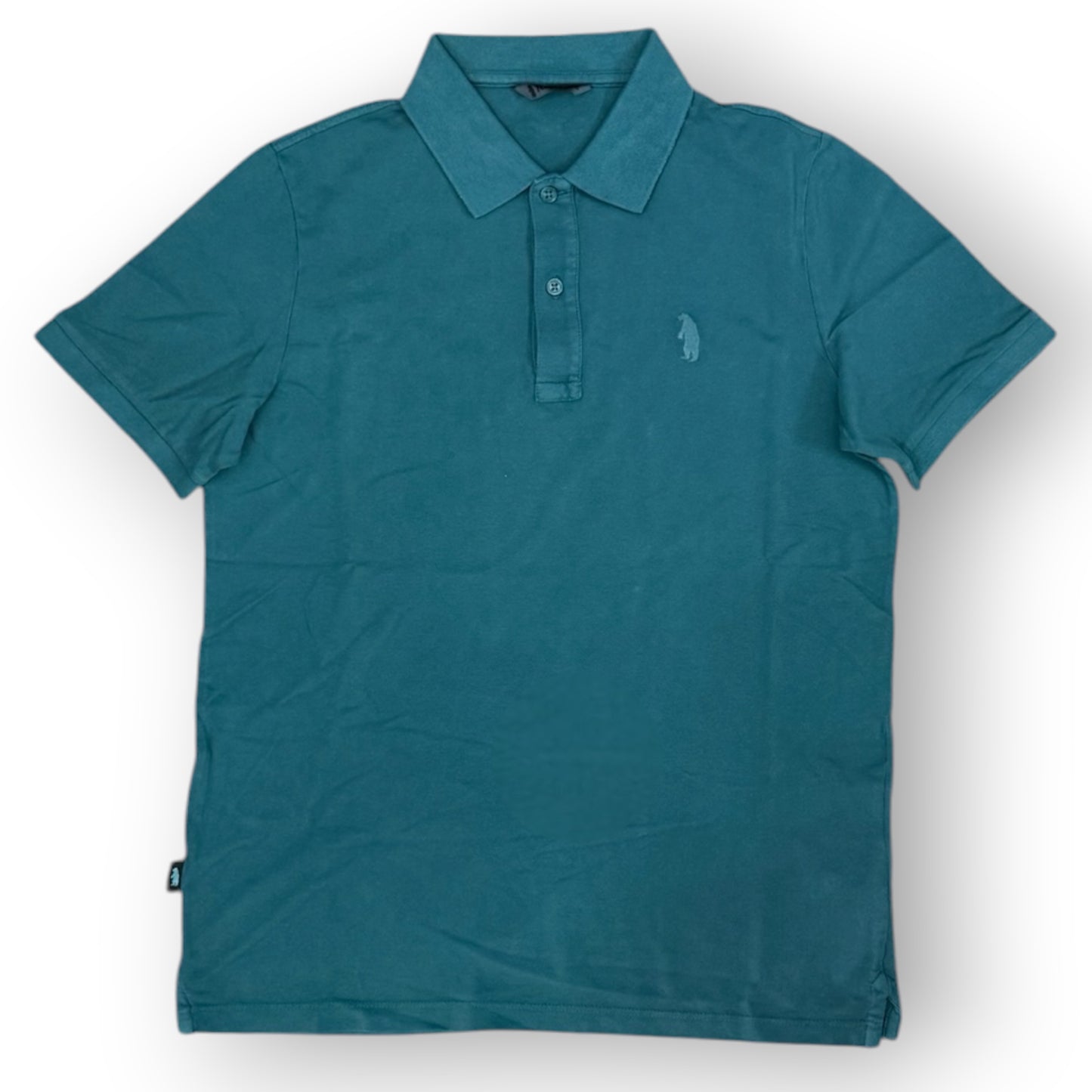 REFRIGUE- Polo Uomo, con logo ricamato tono su tono, col.Bottle Green