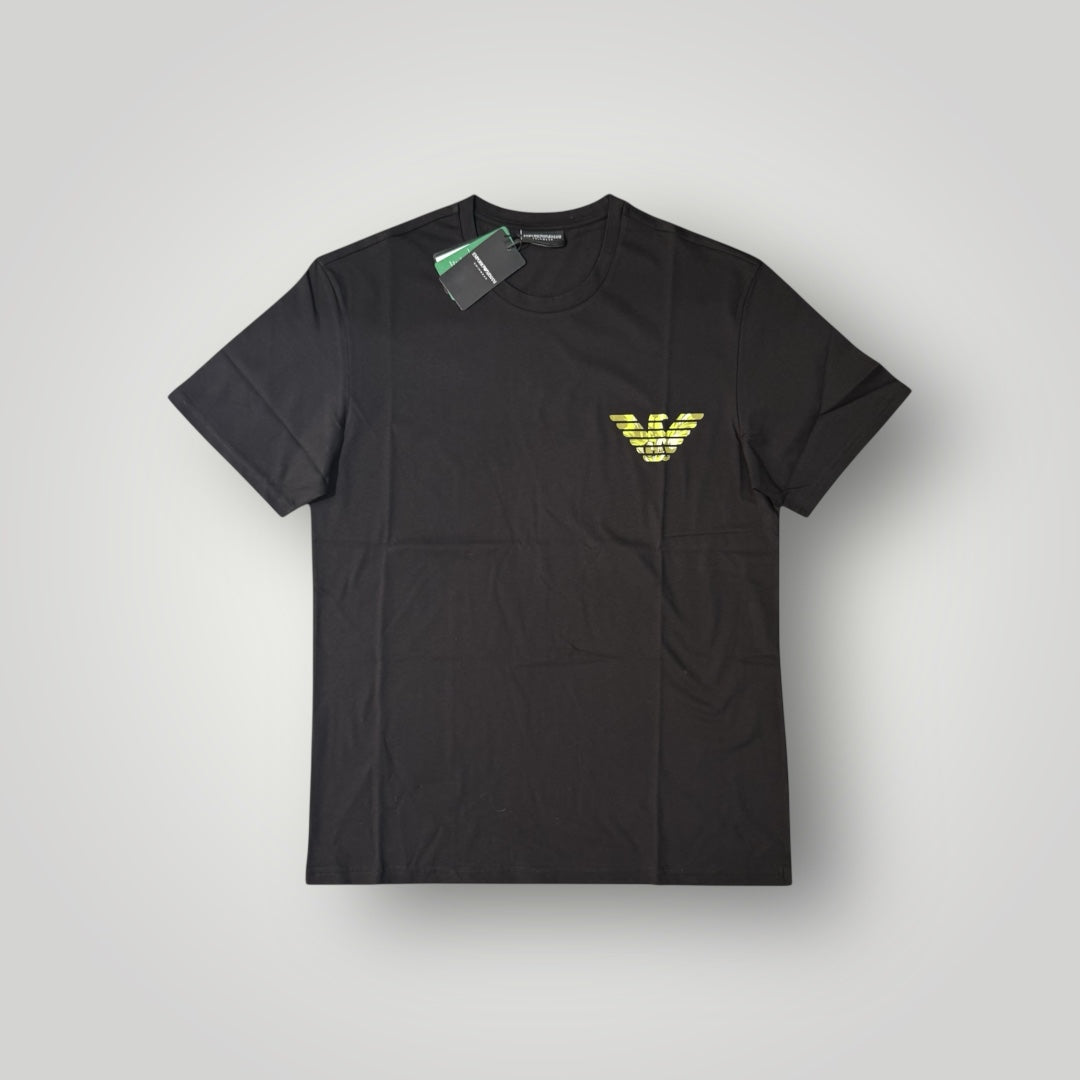 T-shirt EMPORIO ARMANI, con logo medio lato cuore stampato, Col.Nero
