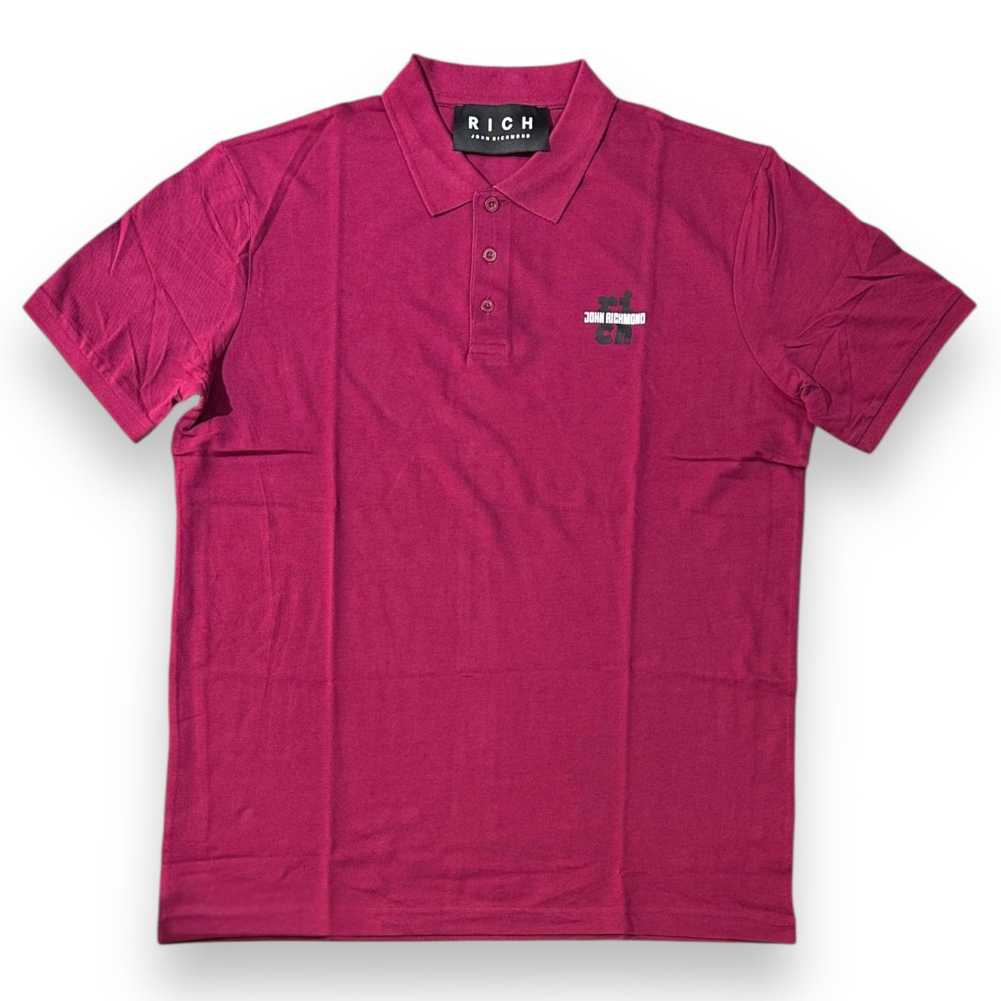 Polo RICHMOND Uomo,con logo lato cuore "JOHN RICHMOND", Col.Bordeaux