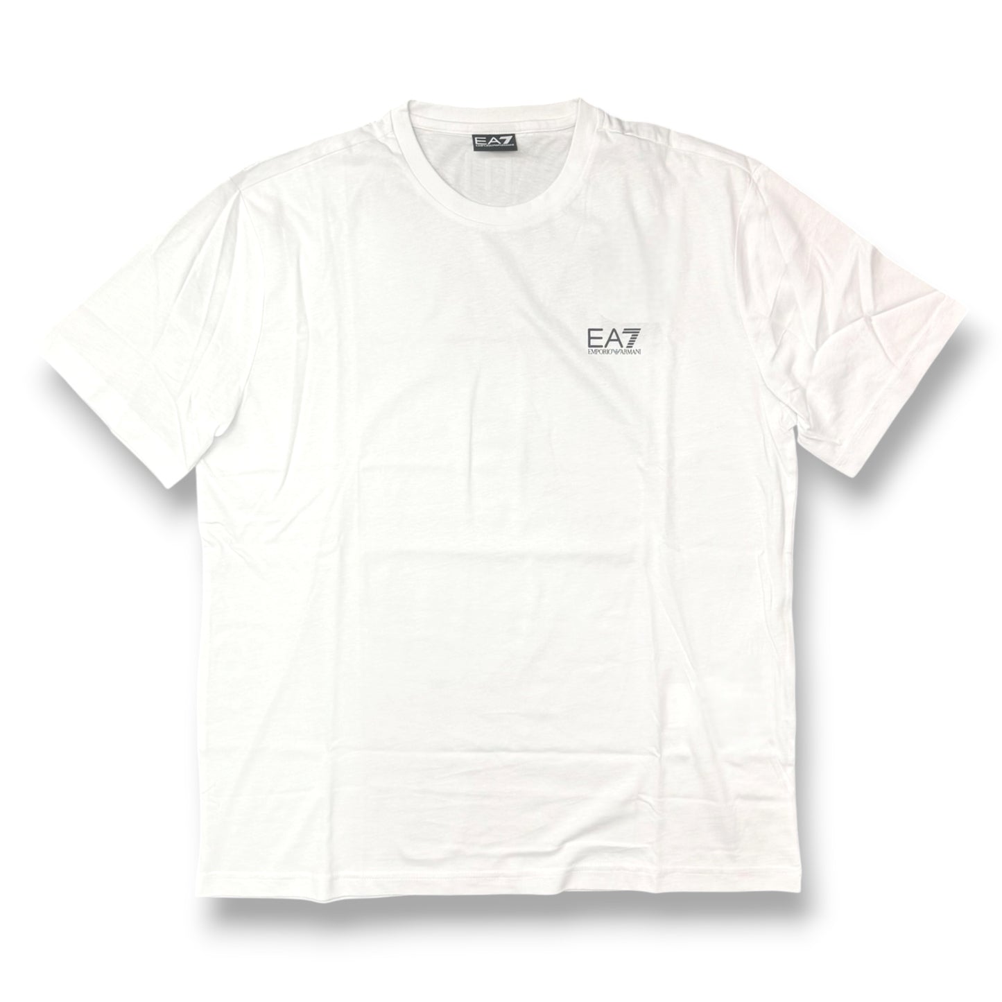 EMPORIO ARMANI- T-shirt Uomo, con logo lato cuore e stampa sulla schiena, col.Bianco