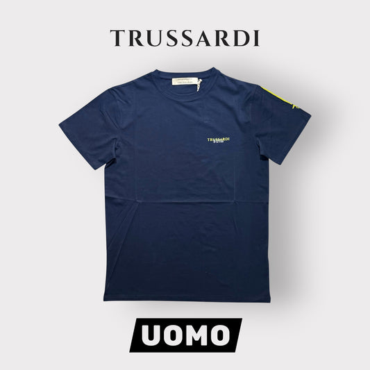 TRUSSARDI - T-Shirt Uomo con logo lato cuore, Col.Blu
