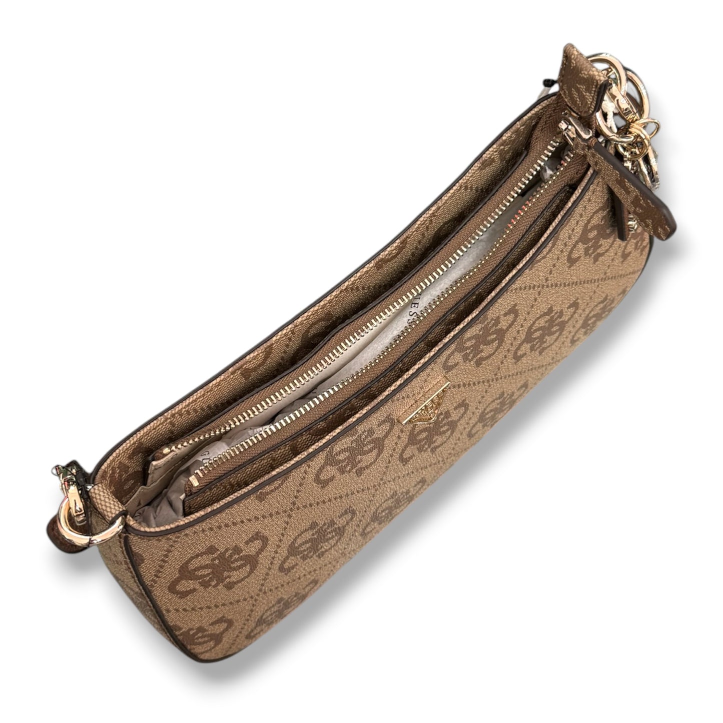GUESS- Borsa Donna, Group:NOELLE II, Col.LATTE LOGO/BROWN
