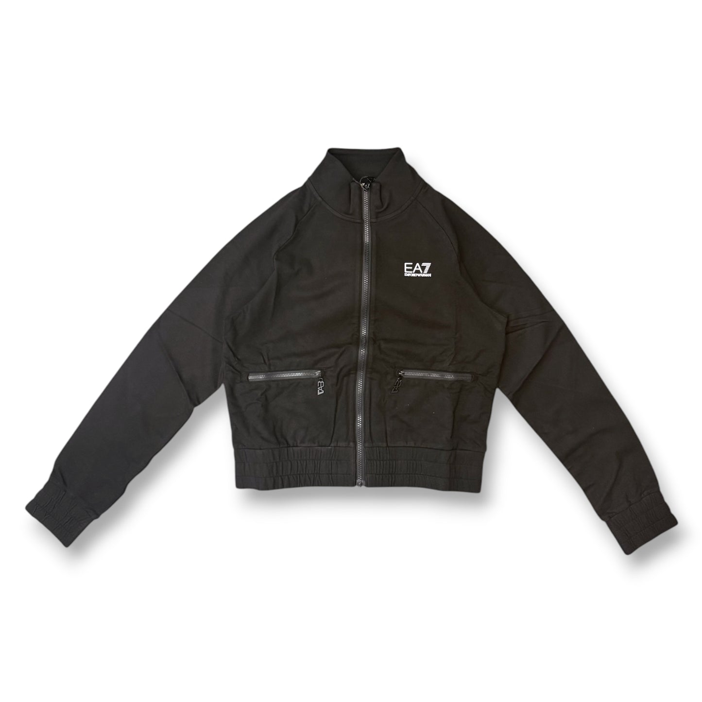 EA7 EMPORIO ARMANI- Tuta completa Donna senza cappuccio, con zip, primaverile, Col.Nero