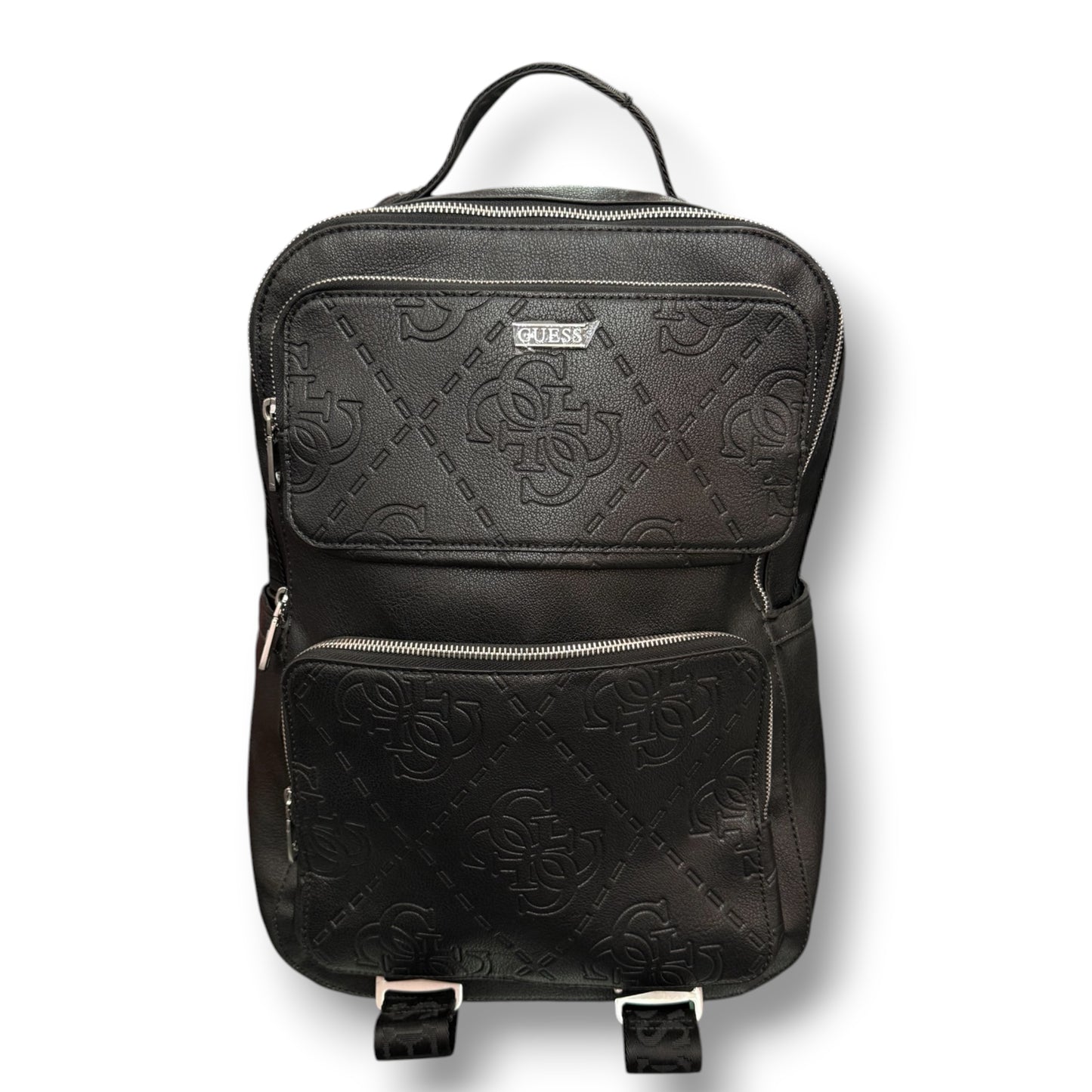 GUESS- Zaino Uomo, in pelle, logato, Col.Nero