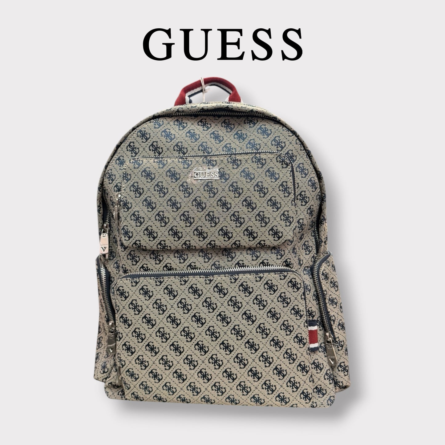 GUESS- Zaino Uomo, logato, Col.Grigio Chiaro