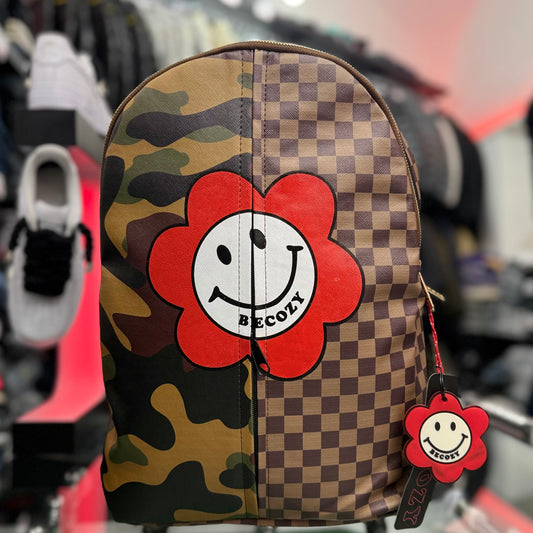 Zaino BECOZY con doppia fantasia, Col.Marrone