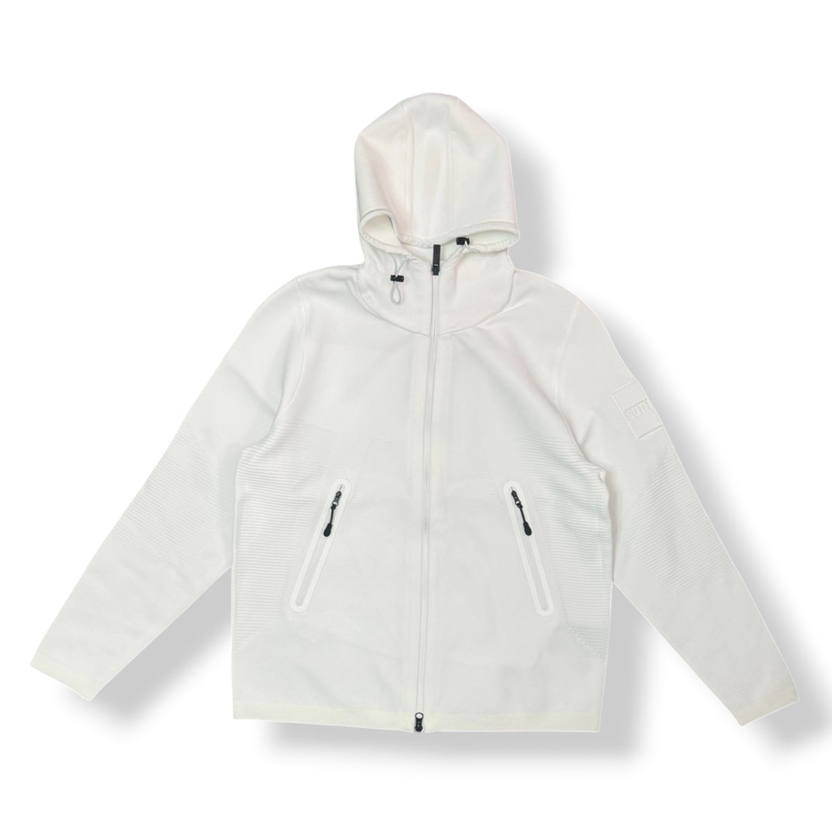 OUTHERE - Giubbofelpa Uomo, con cappuccio, mod.Ember, Col.Bianco