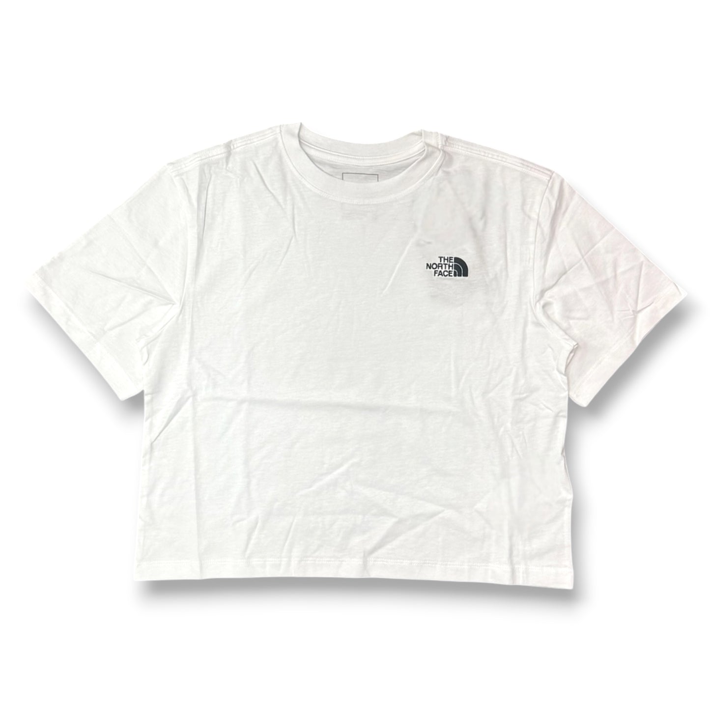 THE NORTH FACE- T-shirt Donna, con logo ricamato lato cuore, Boxyfit, col.Bianco