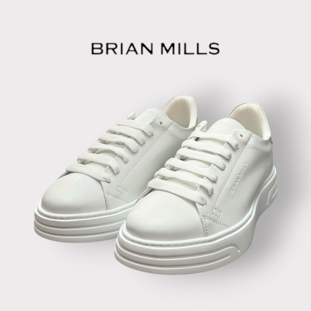 BRIAN MILLS- Scarpe Uomo, mod.573, Col.Bianco