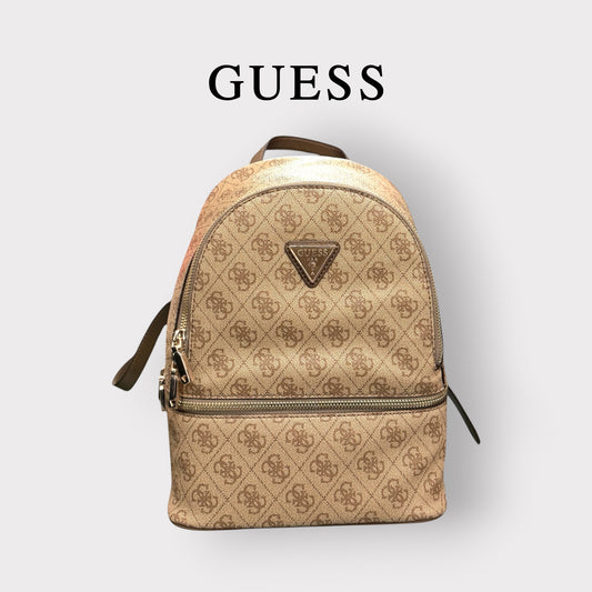 GUESS- Zaino Donna, Group:FOLLIE TRAVEL, (dimensione piccola), Col.Latte Logo