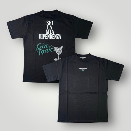 T-shirt VSNOZERO MOD.GIN TONIC, Col.Nero
