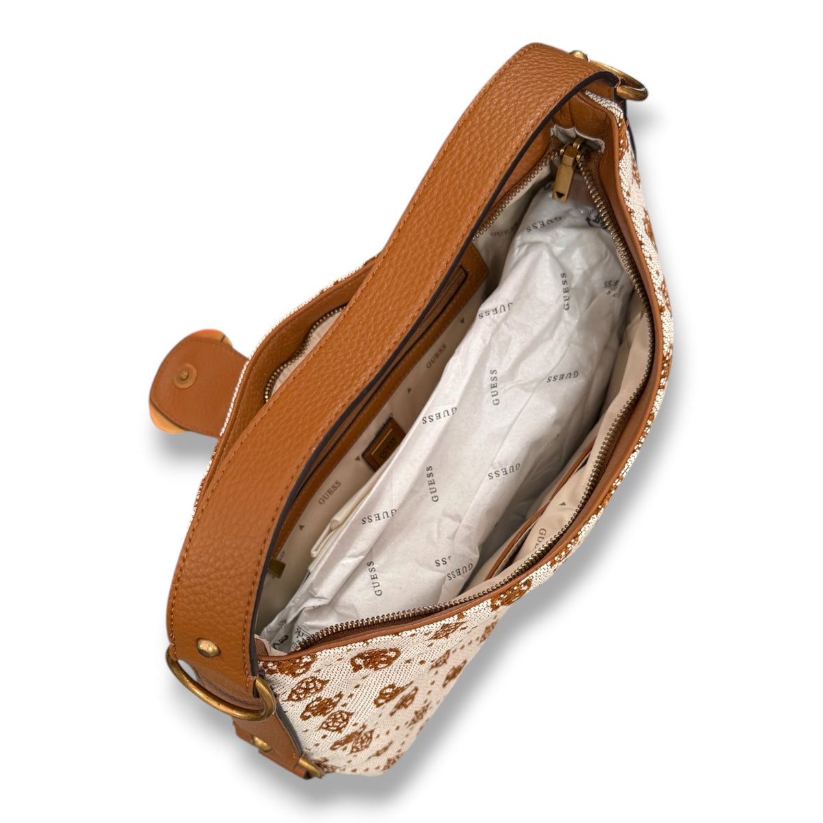 GUESS- Borsa Donna, Group:CAMDEN, Col.COGNAC LOGO