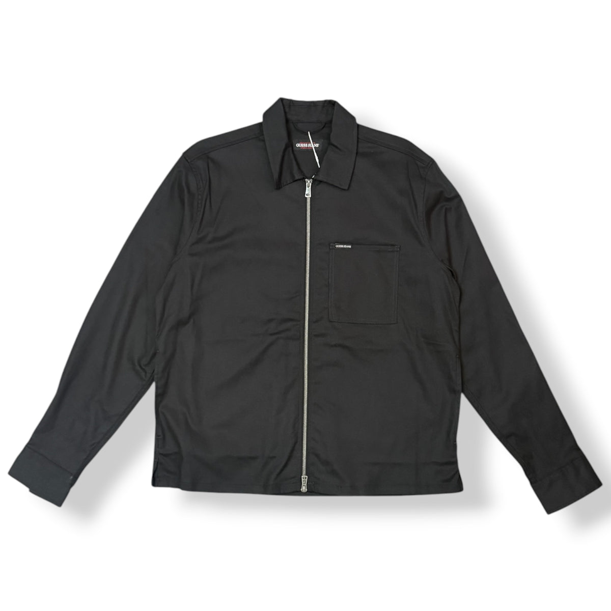 GUESS - Camicione Uomo con taschino lato cuore, Col.Nero