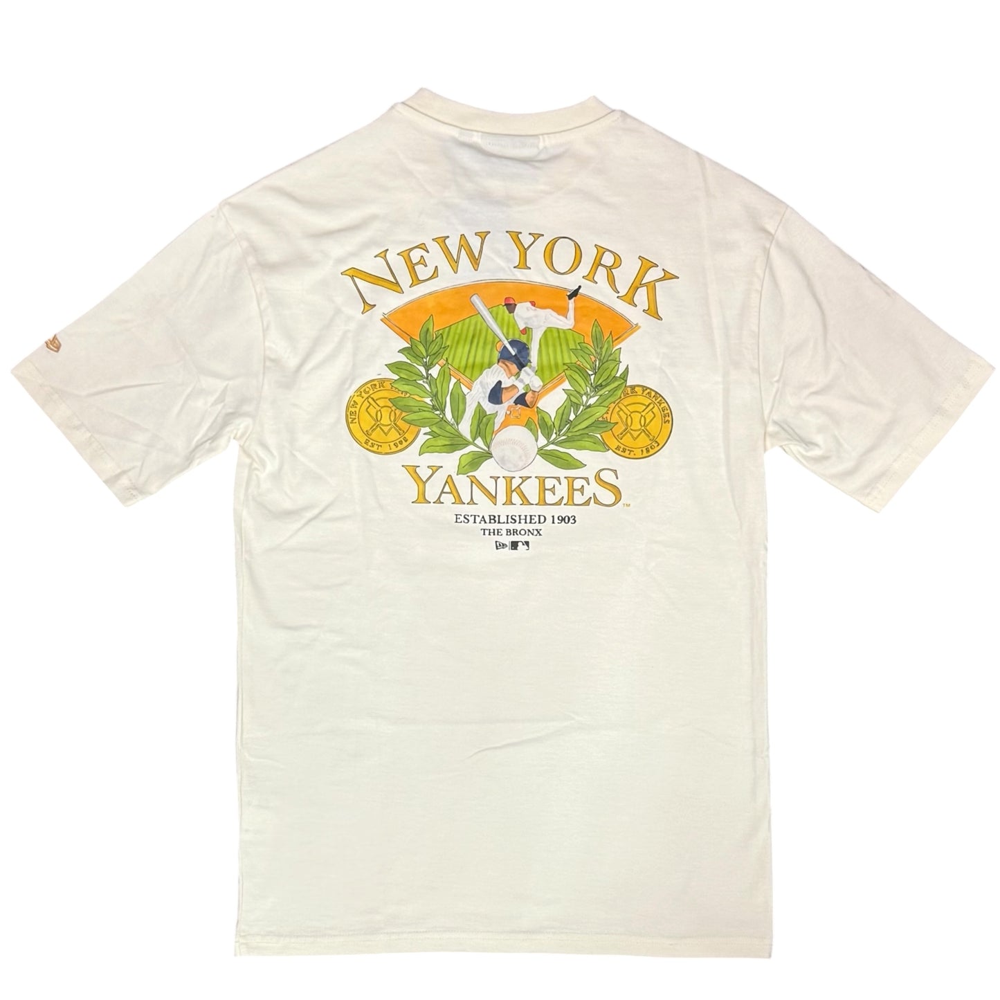 NEW ERA - T-Shirt Uomo NEW YORK, Col.Panna