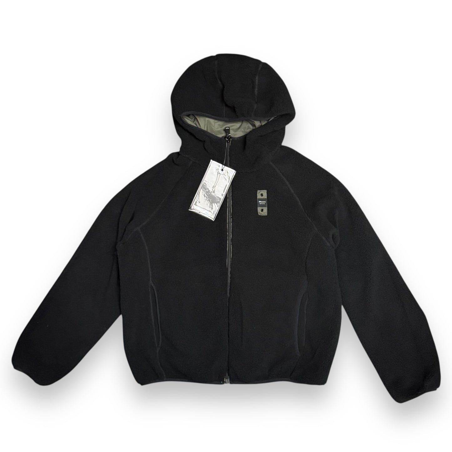 Giubbotto Blauer Donna, Double Face con interno teddy, Col.GreenGrey (oversize, veste grande)