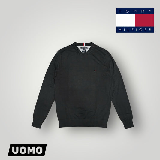 Maglioncino TOMMY HILFIGER Uomo 81% cotone e 19% poliestere, col.Nero