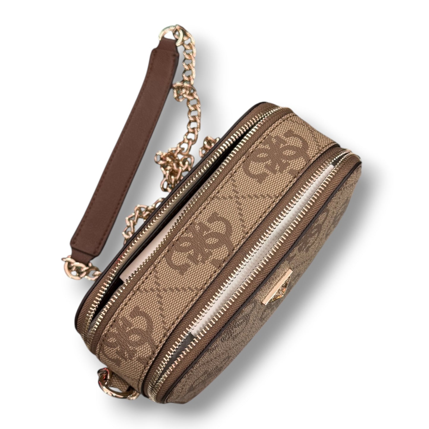 GUESS- Borsa Donna, Group:NOELLE II, Col.LATTE LOGO/BROWN