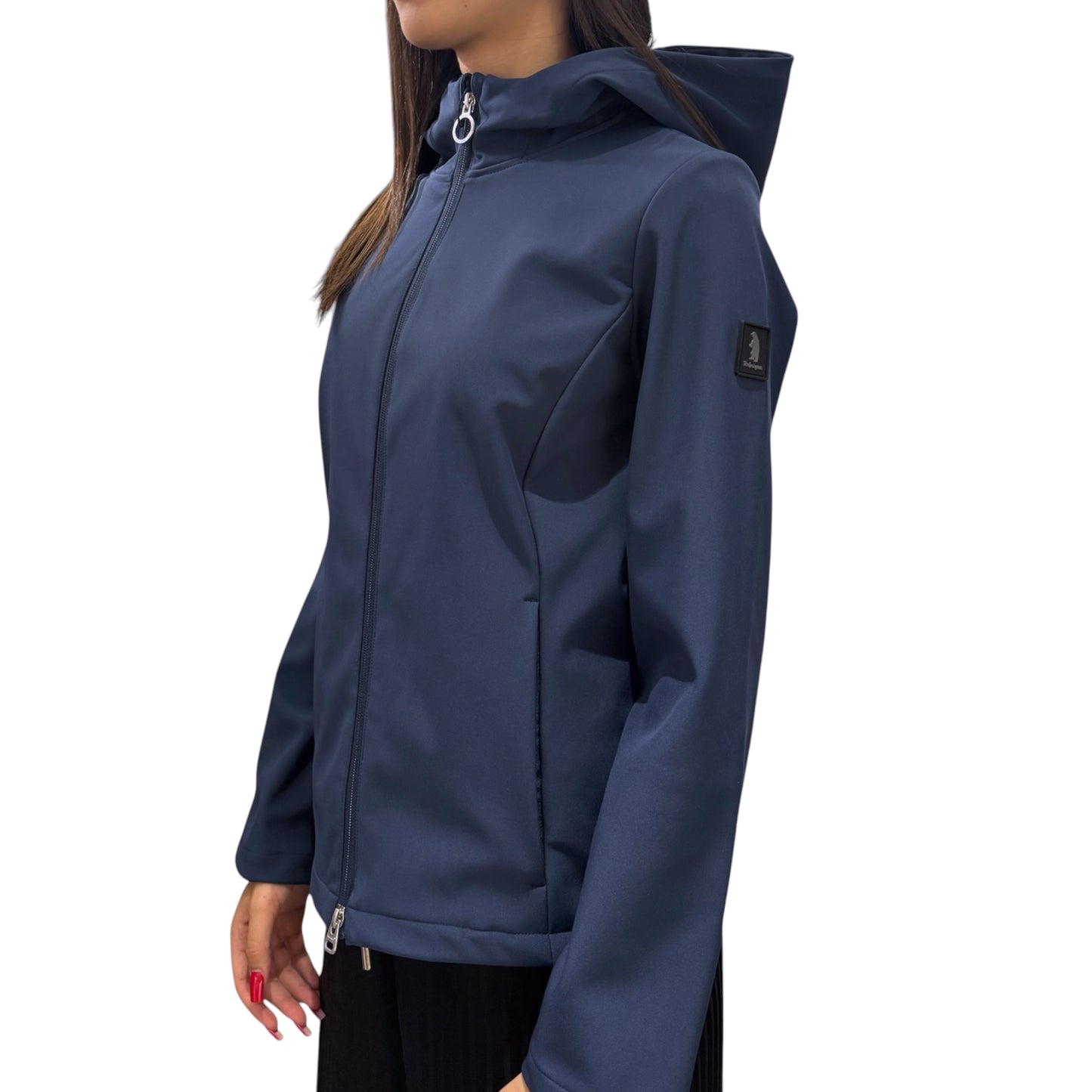 REFRIGUE- Giubbotto Donna estivo con cappuccio, mod.VASTA, Col.Navy