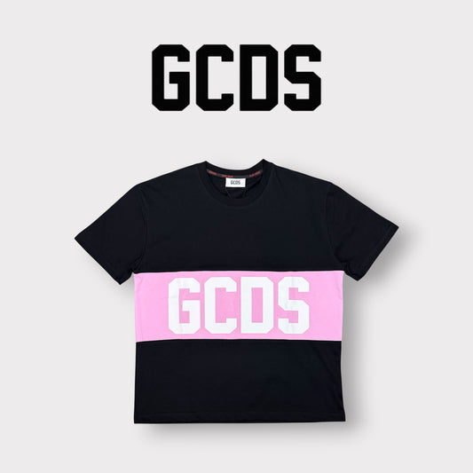 GCDS- T-shirt, col.Nero/Rosa