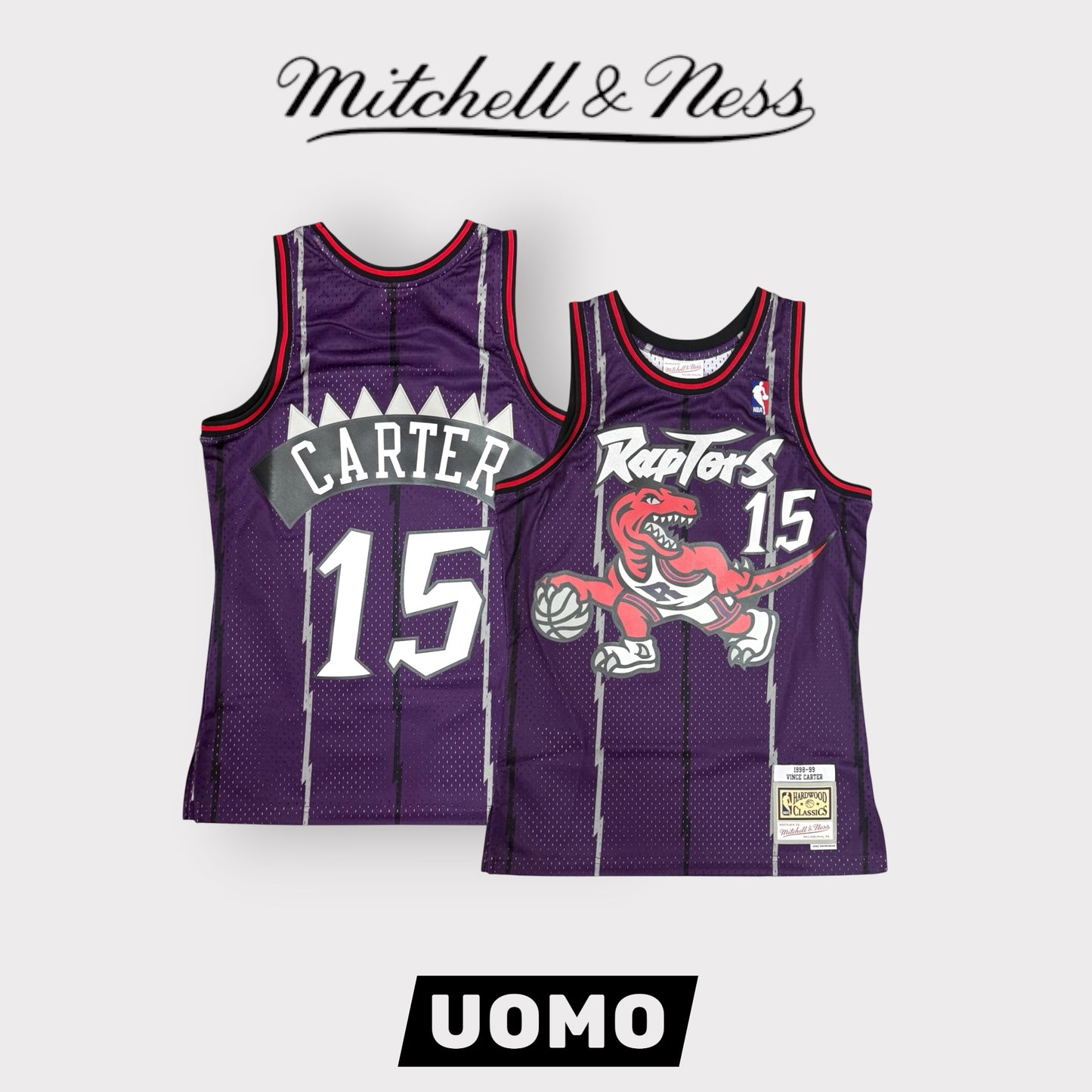 MITHCHELL&NESS- Canotta Toronto Raptors, (15-Vince Carter), col.Viola