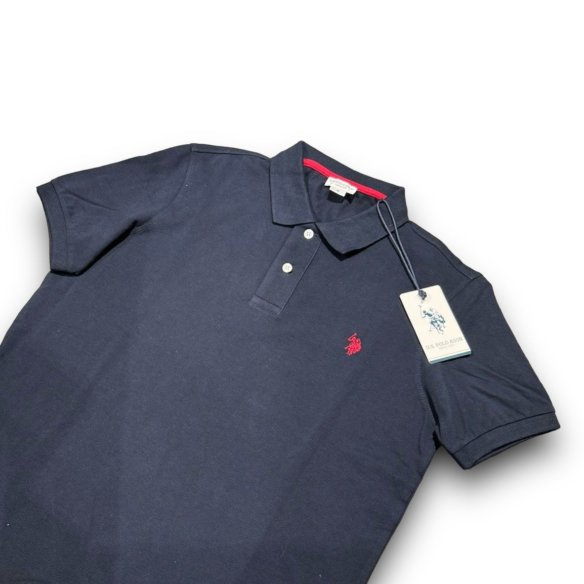 Polo U.S.POLO ASSN. since 1890 Uomo in piquet, RegulrFit, mod.Basic,  col.Blu