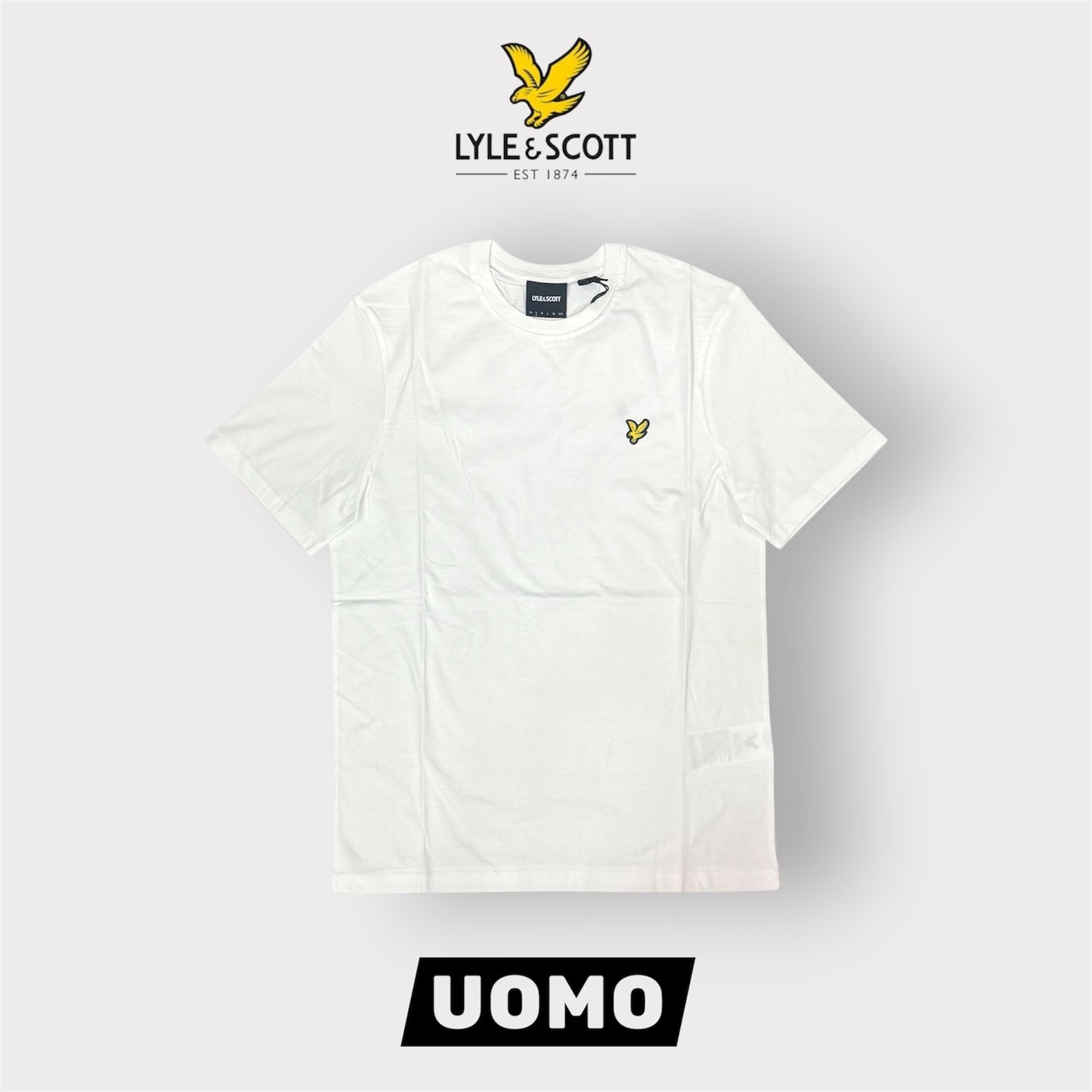 LYLE & SCOTT- T-Shirt Uomo Regular Fit, Col.White