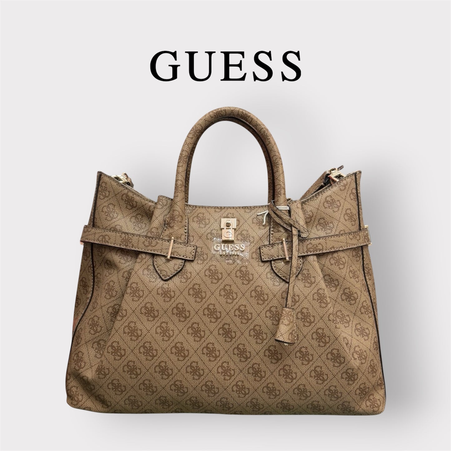 GUESS- Borsa Donna, Group:YESBA, Col.LATTE LOGO
