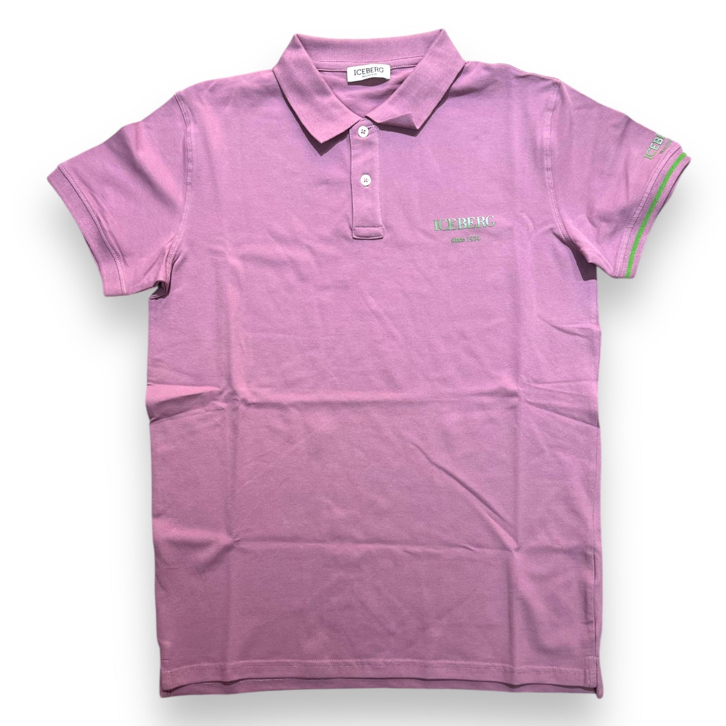 Polo ICEBERG basic, logo lato cuore, RegularFit, Col.Lilla