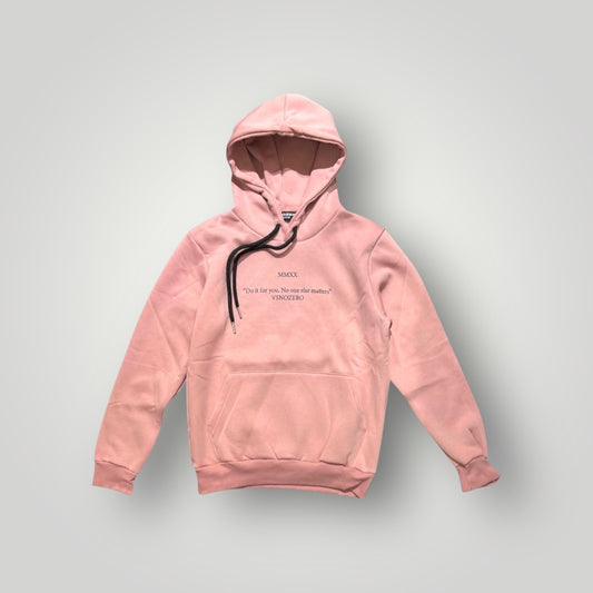 Felpa VSNOZERO Uomo con cappuccio con stampa frontale, tex.felpato, col.Rosa