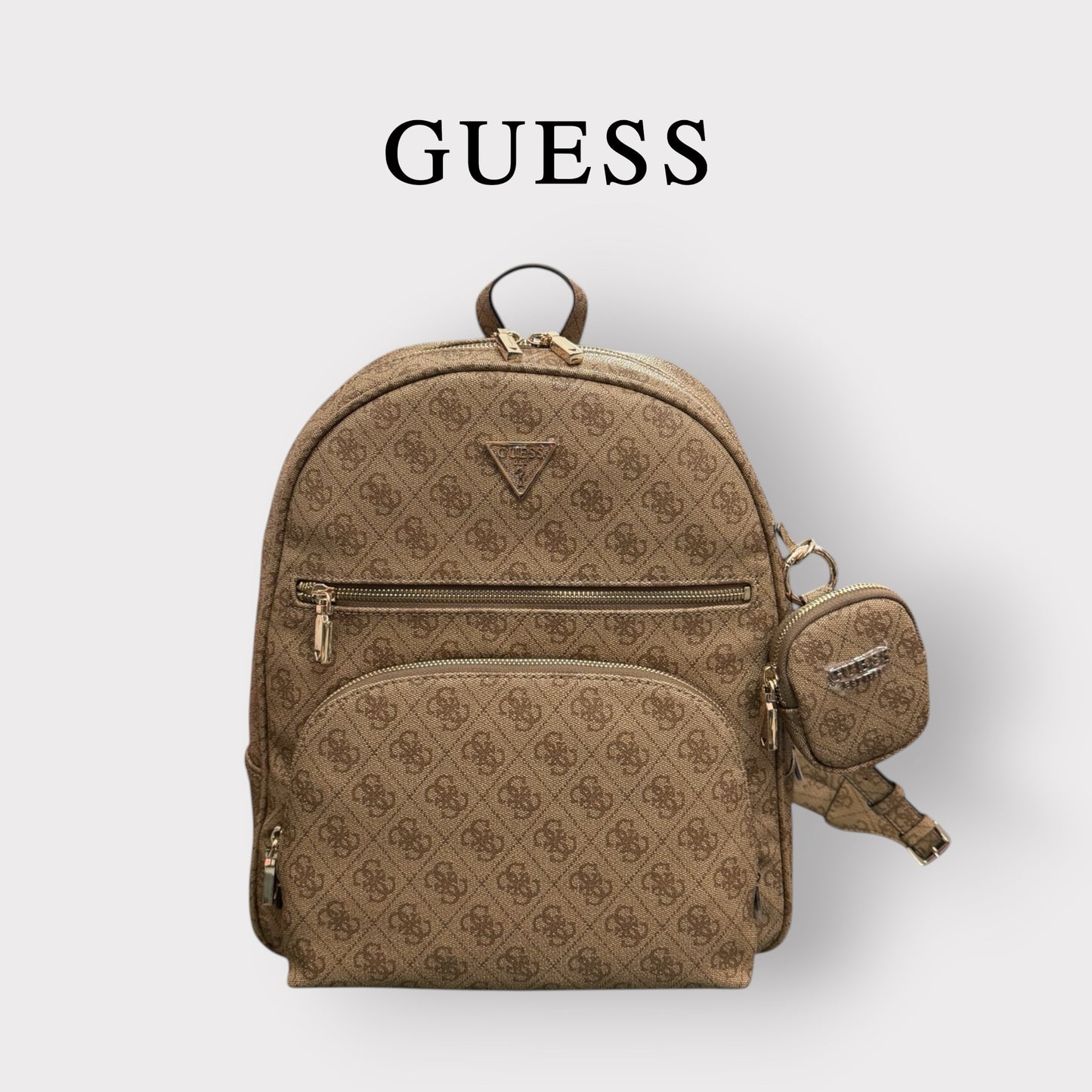 GUESS- Zaino Donna, Group:Power Play II, Col.Latte Logo