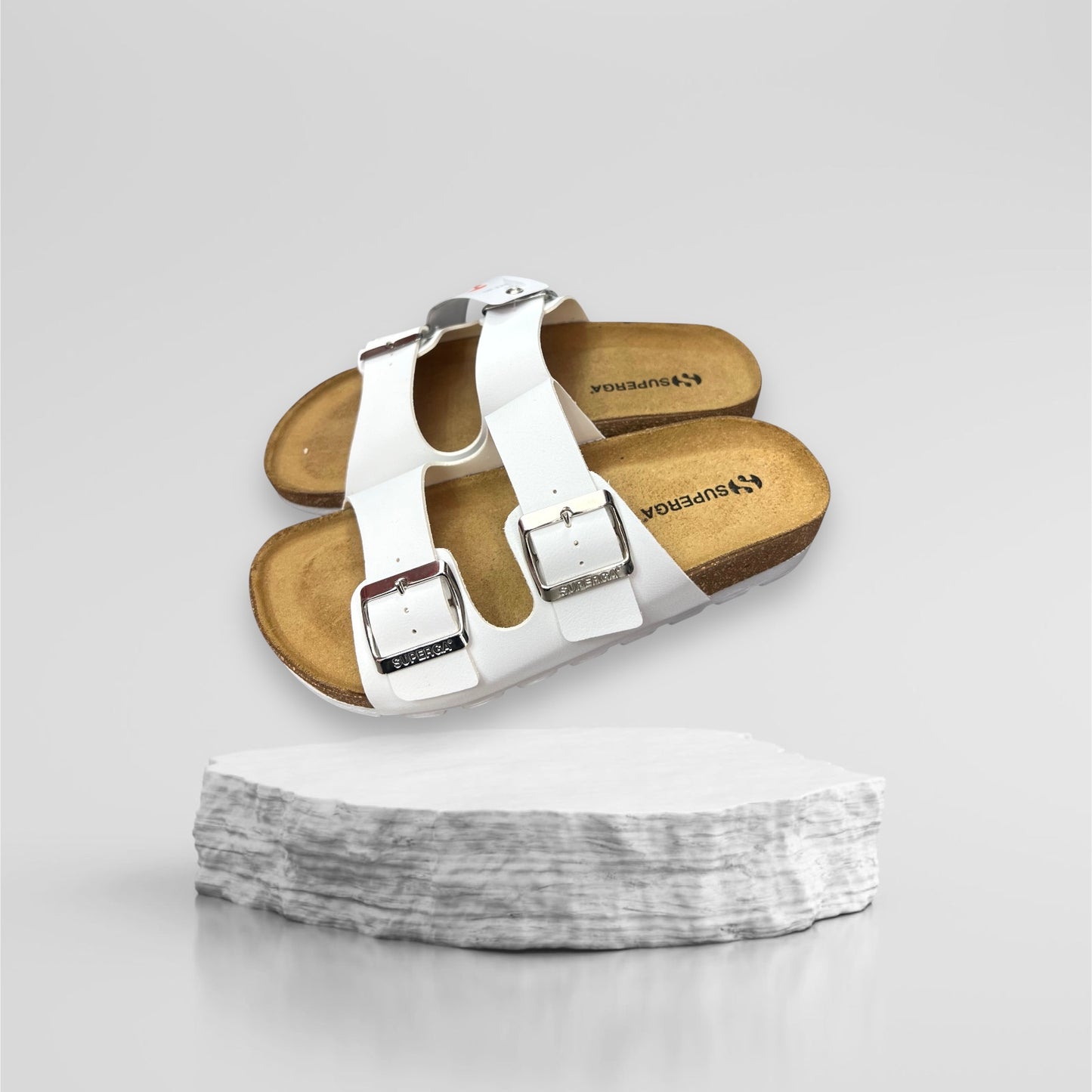 Ciabatte SUPERGA Donna, con platform, col. Bianco