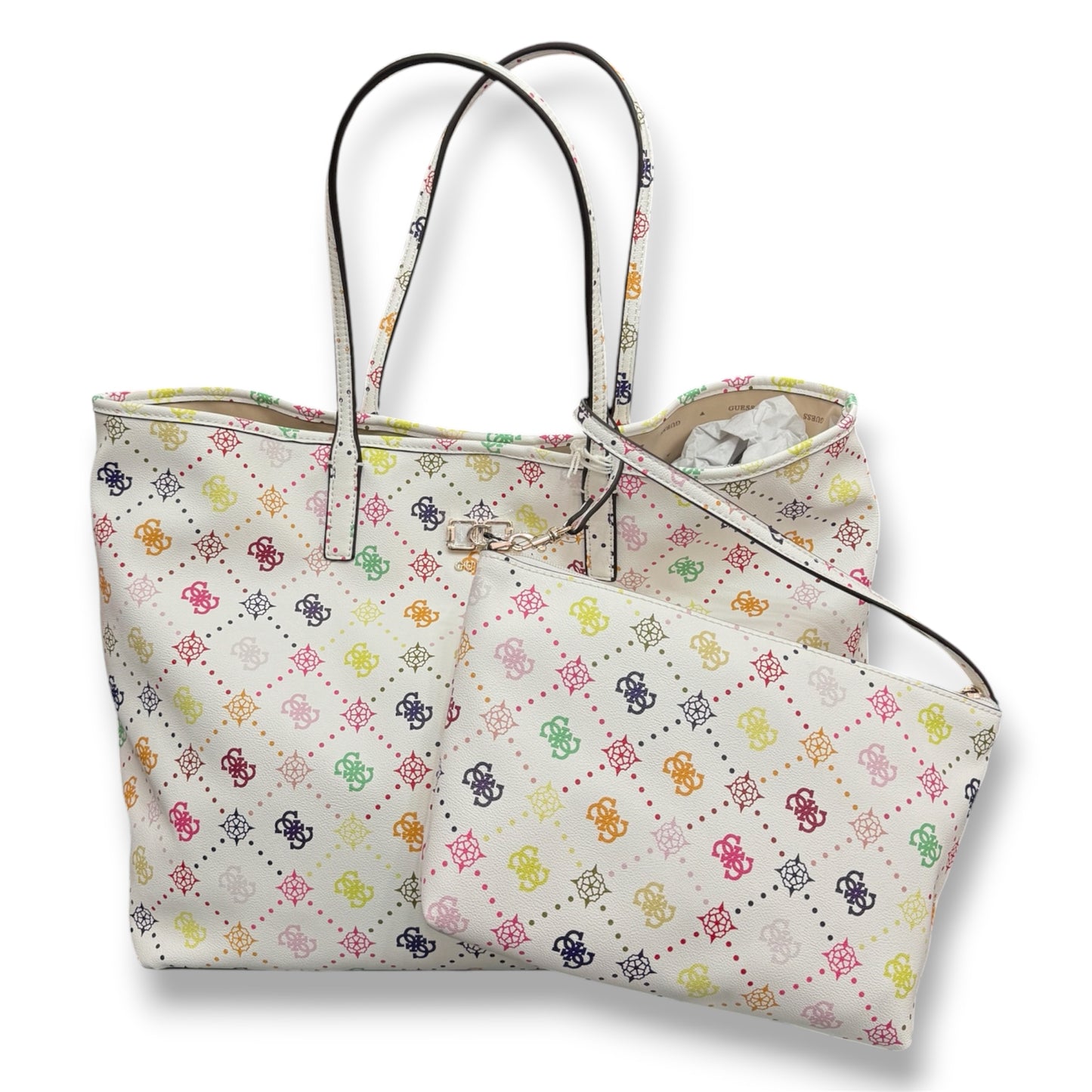 GUESS- Borsa Donna, Group:EMELIE LOGO, Col.MULTI LOGO