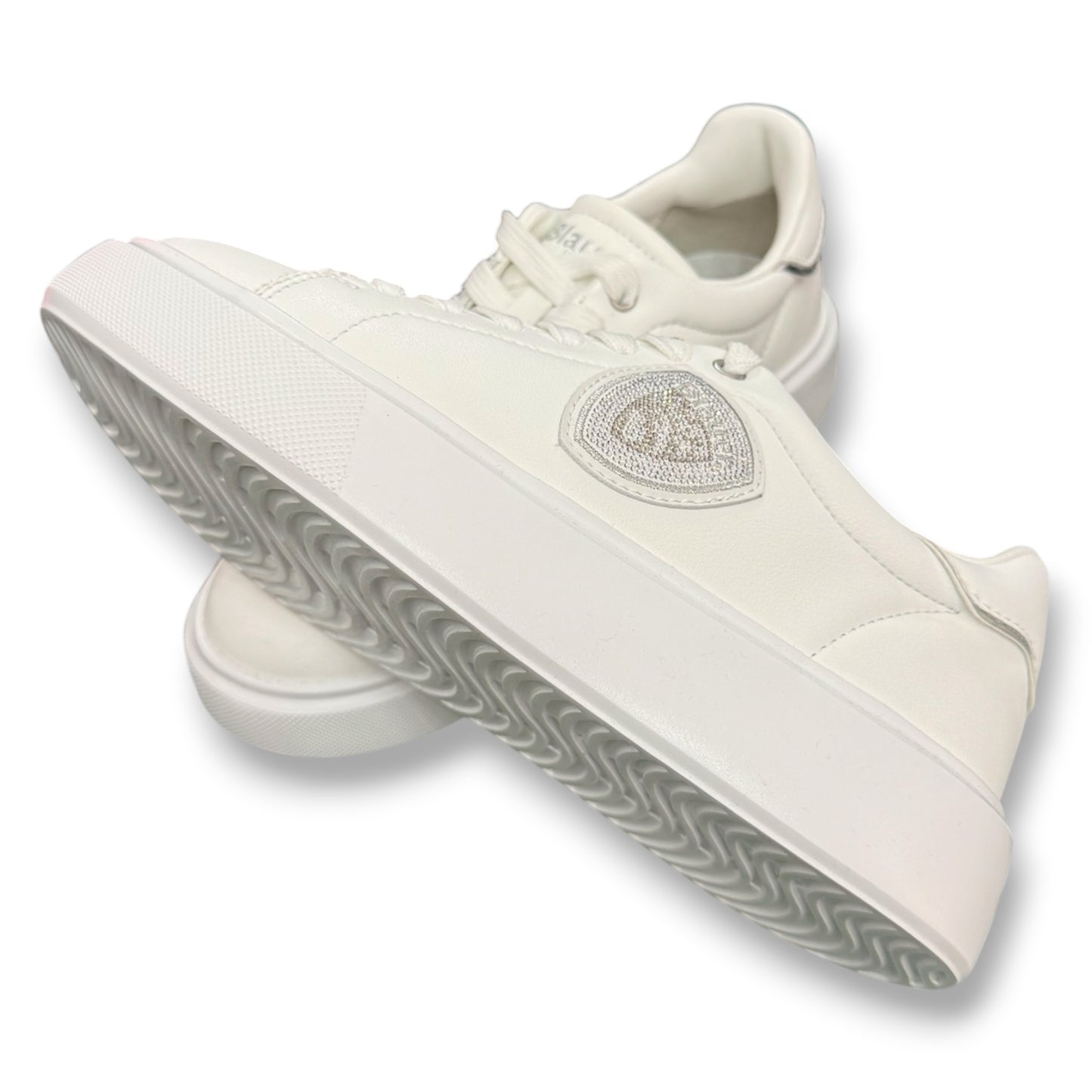 BLAUER - Scarpe Donna, con scudetto Swarovski, col.Bianco