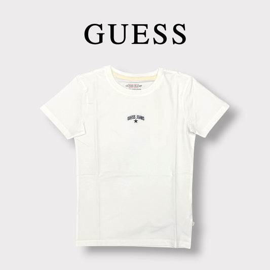 GUESS JEANS- T-shirt Donna, SlimFit, Col.Bianco
