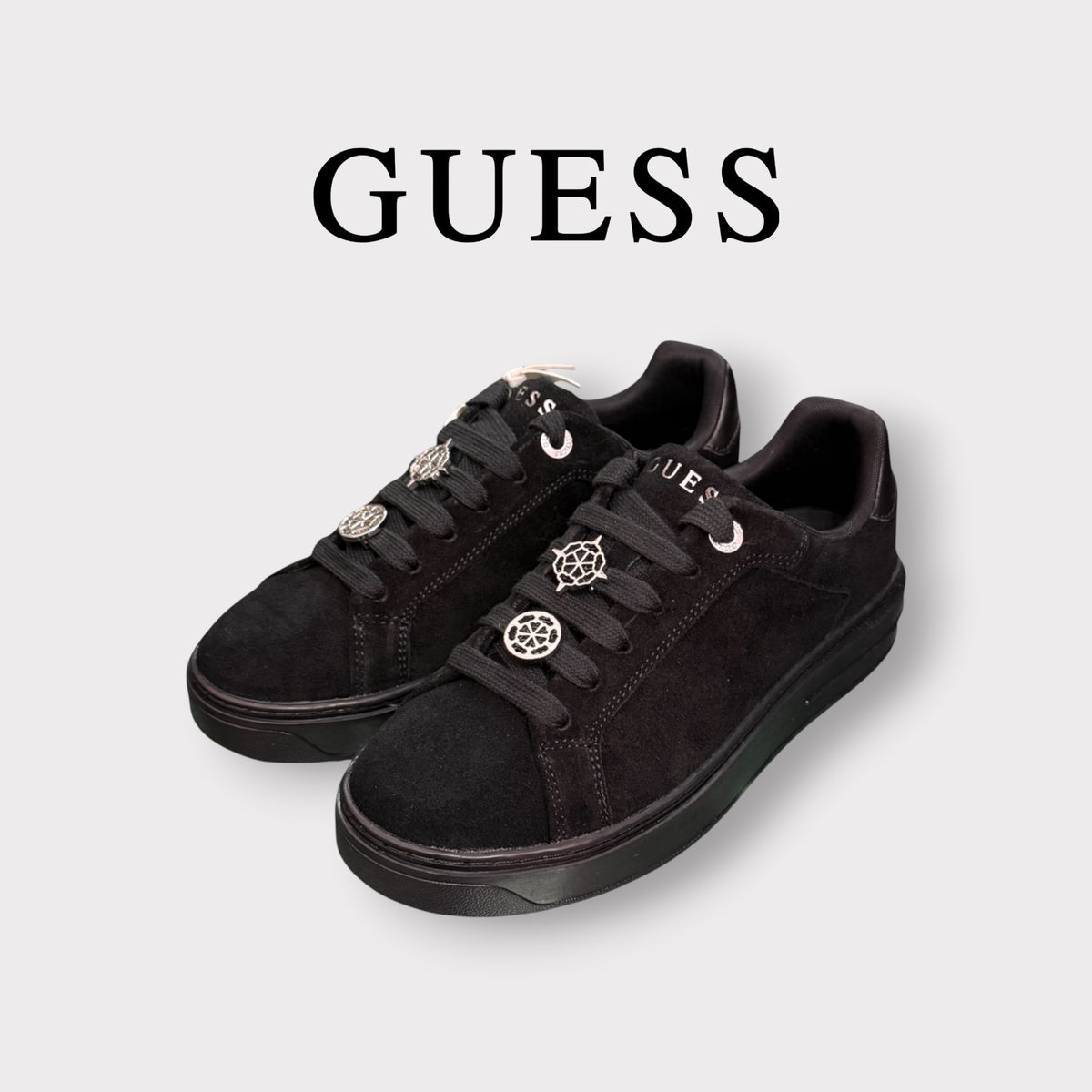 GUESS - Scarpe Donna, in camoscio, Col.Nero