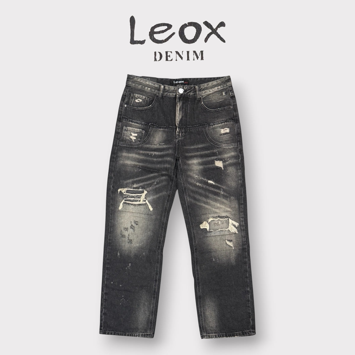 LEOX - JEANS Uomo, (Baggy Fit) 3908